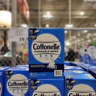 Image of Cottonelle Freshcare Flushable Wipes 560-Pack - 1 x 3.5 Kilos